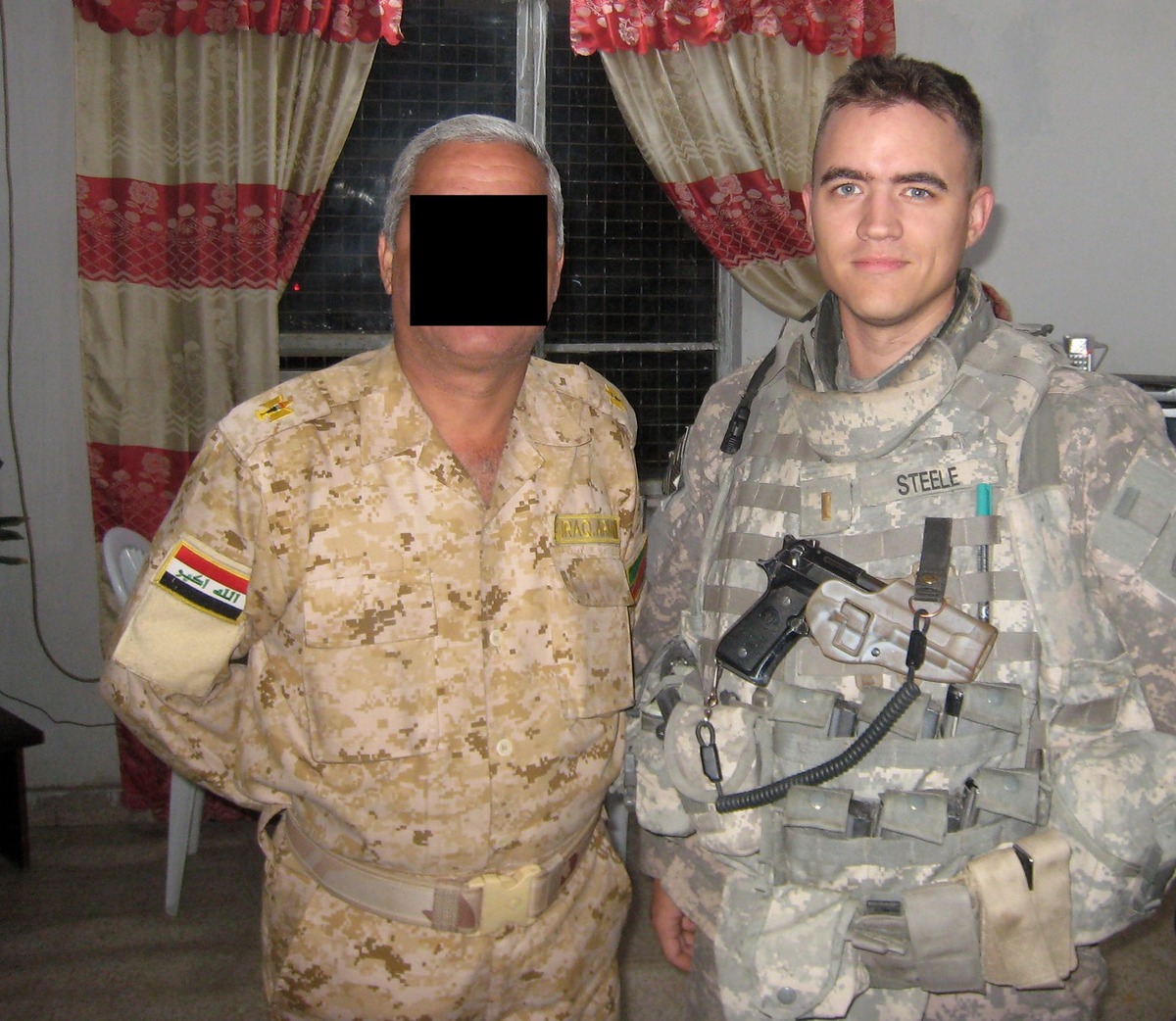 1LT Everett Steele with an Iraqi Army officer, Baghdad 2009